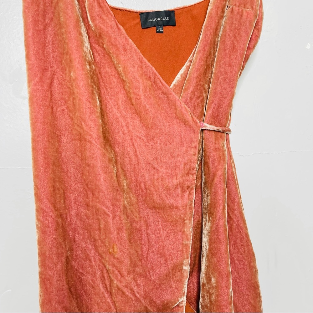 MAJORELLE “Nina” Velvet Mini Wrap Dress - Picture 3 of 9